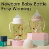 PPSU Newborn anti-drop bottle with gravity ball straw type leak-proof large baby weaning drinking cup imitating breast milk details Picture